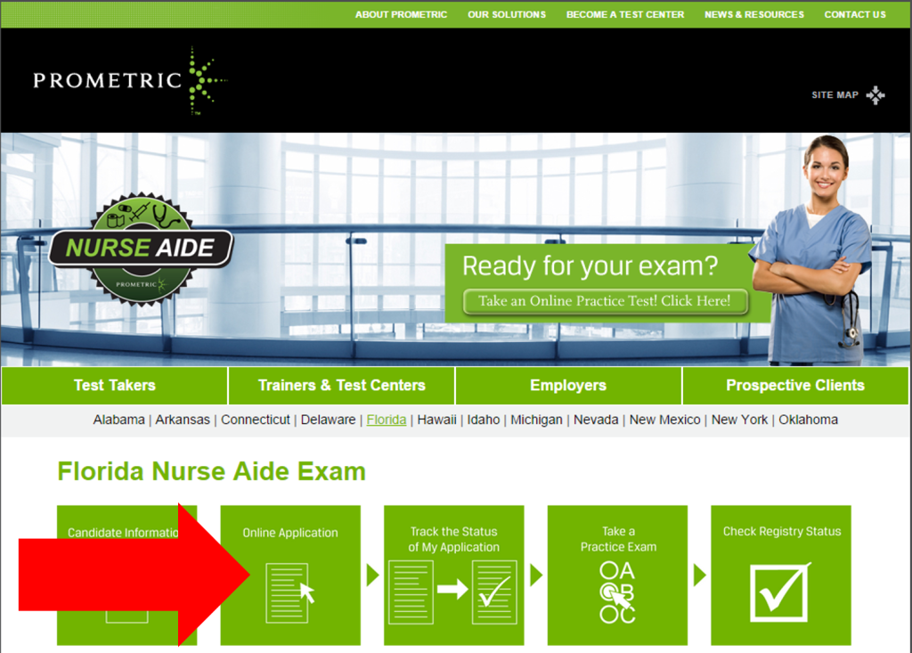 Prometric online application